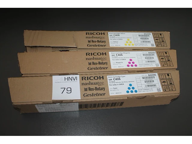Toners rhico c406 yellow, magenta en cyaan. - afbeelding 1 van  2