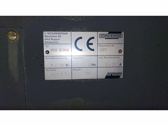 Tool grinder schneeberger mrg gemini - afbeelding 2 van  10