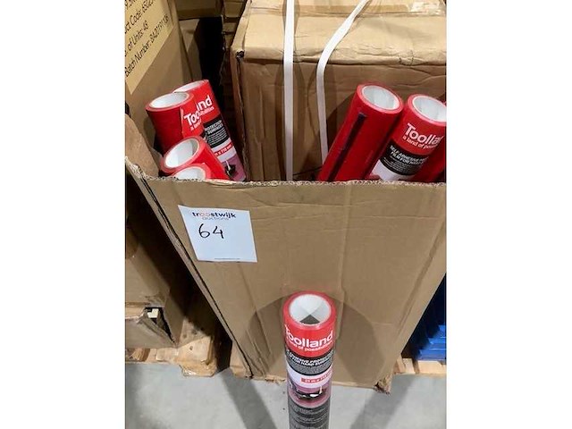 Toolland - toolland beschermfolie zelfklevend 70 cm x 25 m rood (24x) - afbeelding 3 van  4