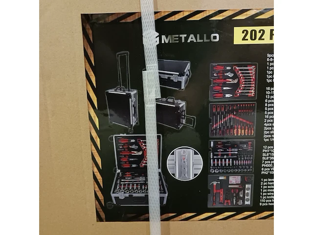 Toolset, metallo, 202 pieces - afbeelding 5 van  6