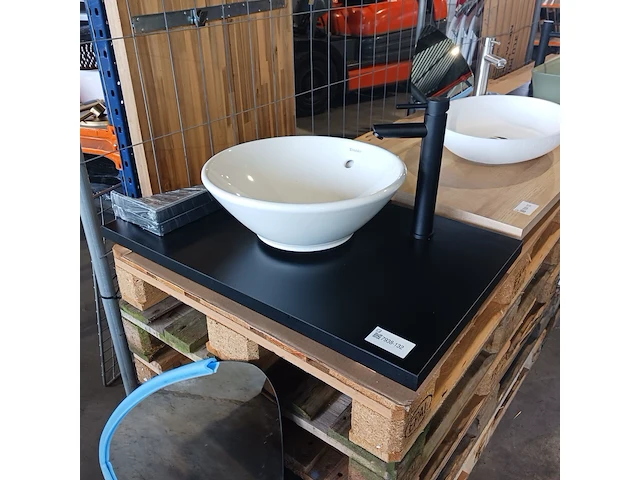 Topblad met waskom, duravit, matzwart - afbeelding 2 van  11