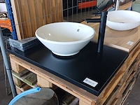 Topblad met waskom, duravit, matzwart - afbeelding 2 van  11