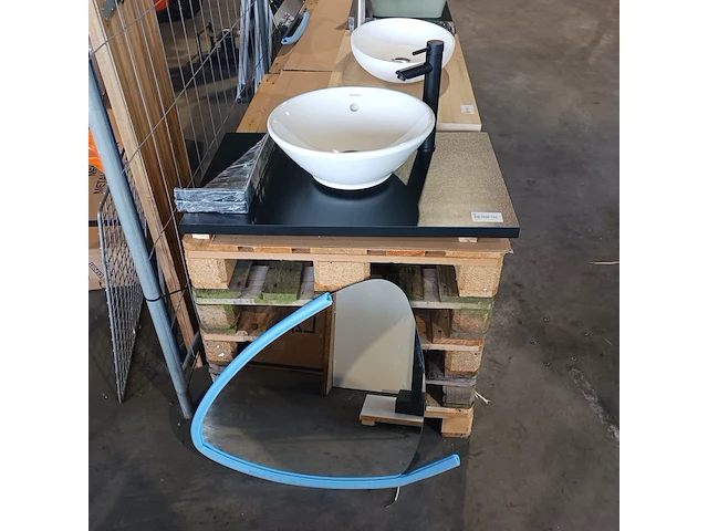 Topblad met waskom, duravit, matzwart - afbeelding 1 van  11