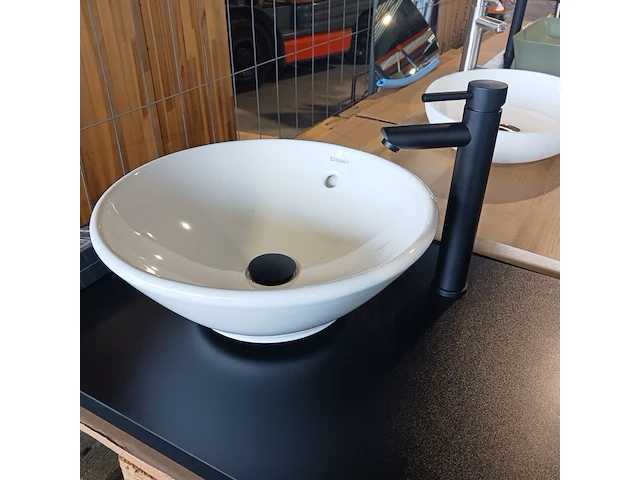 Topblad met waskom, duravit, matzwart - afbeelding 4 van  11