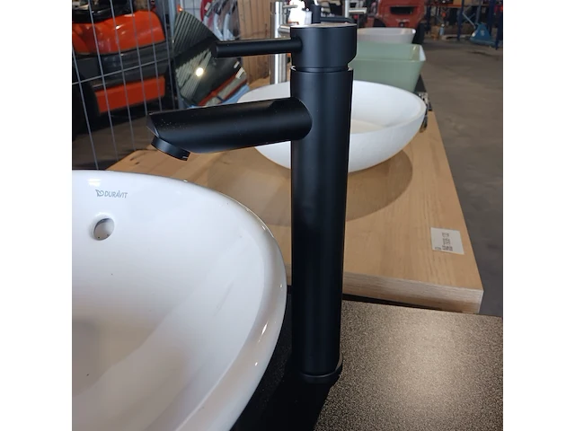 Topblad met waskom, duravit, matzwart - afbeelding 8 van  11