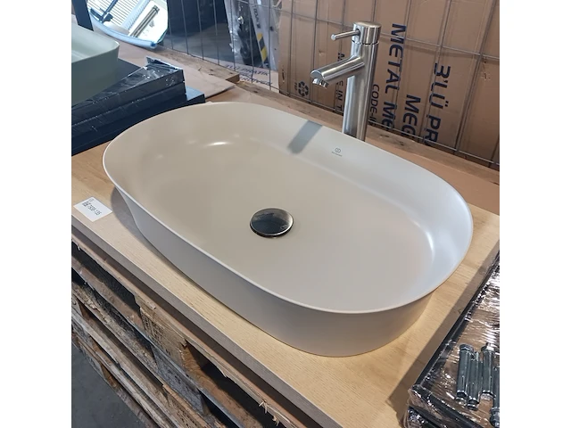 Topblad met waskom, ideal standard, eiken/grijs - afbeelding 4 van  10
