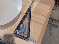 Topblad met waskom, ideal standard, eiken/grijs - afbeelding 10 van  10