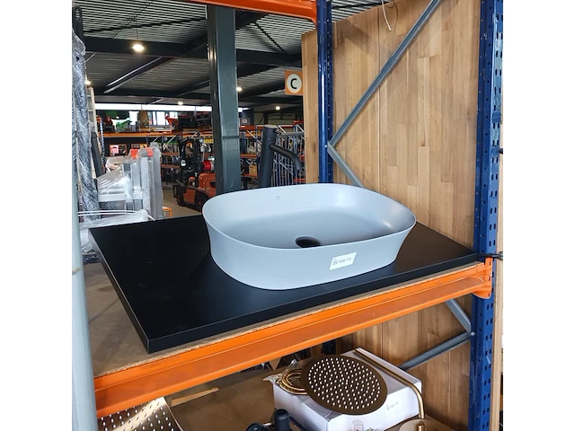Topblad met waskom, ideal standard, mat zwart / mat grijs - afbeelding 1 van  10