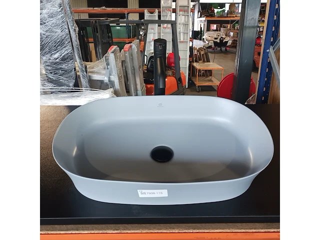 Topblad met waskom, ideal standard, mat zwart / mat grijs - afbeelding 5 van  10