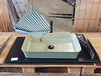Topblad met waskom, ideal standard, matzwart/lente groen - afbeelding 1 van  10