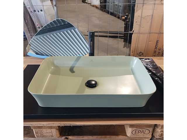 Topblad met waskom, ideal standard, matzwart/lente groen - afbeelding 3 van  10