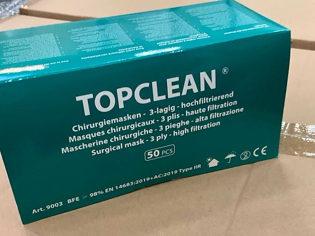 Topclean iir chirurgische maskers (48000x) - afbeelding 2 van  8