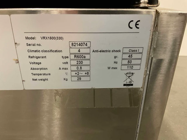Topcold vrx1500(330) koelvitrine - afbeelding 10 van  11