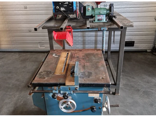 Topcraft, cebora tsb416 / md3215wg / bi-welder 1718 stalen werktafel inclusief afkortzaag, boormachine, lasser, natslijper - afbeelding 1 van  9