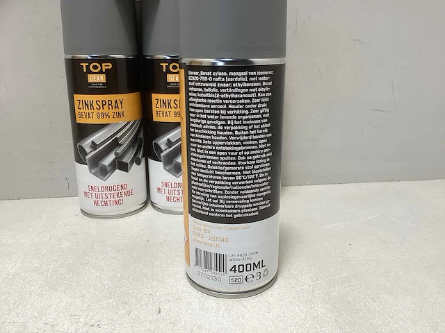 Topgear zinkspray 400ml (6x) - afbeelding 5 van  5