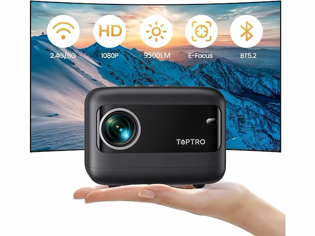 Toptro elektrischer fokusmini beamer full hd 1080p 8500 lumen 5g wifi bluetooth compatibel met fire stick/laptop/ios/android/ps5 - afbeelding 1 van  1
