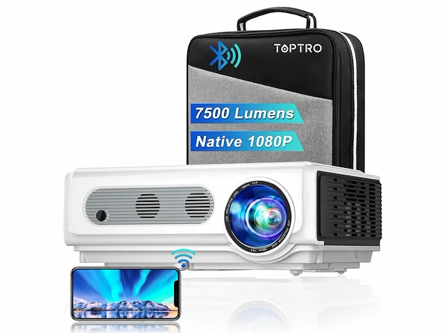 Toptro wlan 1080p,ondersteunt 4k compatibel met mobiele telefoon tv-stick pc usb hdmi sd dvd ps4 - afbeelding 1 van  5