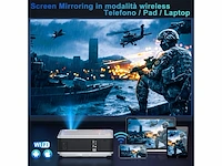 Toptro wlan 1080p,ondersteunt 4k compatibel met mobiele telefoon tv-stick pc usb hdmi sd dvd ps4 - afbeelding 2 van  5