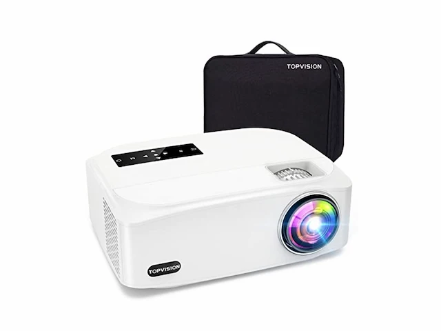 Topvision native 1080p home cinema beamer 9000 lumen compatibel met hdmi/usb/sd/av/vga wit wit - afbeelding 1 van  4