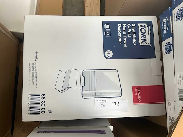 Tork 55 3000 handdoekrol houder (3x) - afbeelding 1 van  2