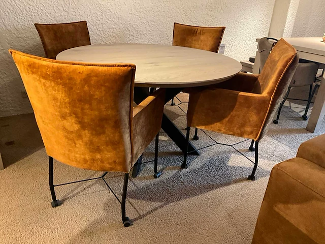 Torre verrijdbare eetkamerstoel (4x) - afbeelding 1 van  8