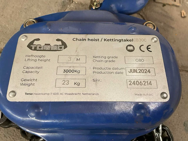 Torso cb30c kettingtakel - afbeelding 3 van  3