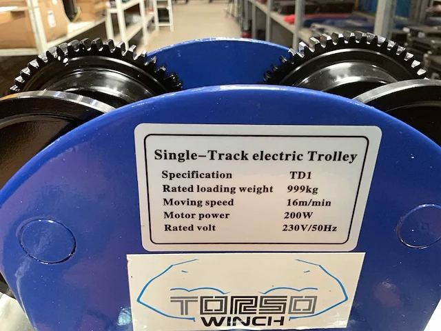 Torsowinch td1 single-track trolley - afbeelding 5 van  5
