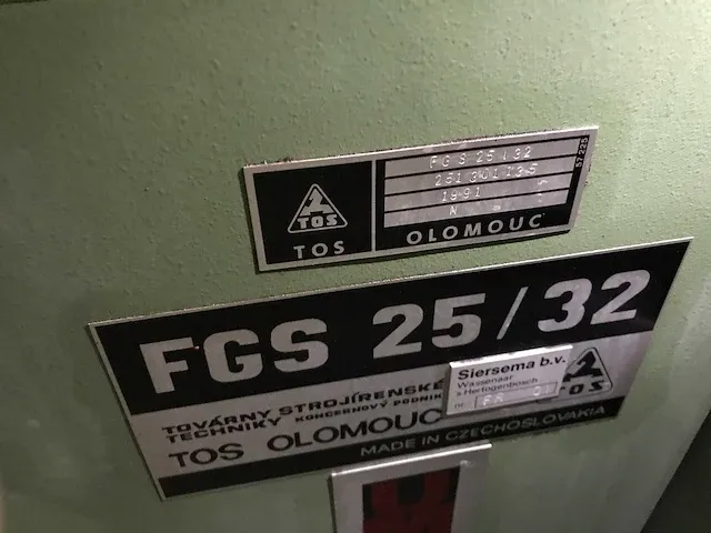 Tos - fgs 25/32 - milling machines - afbeelding 8 van  9
