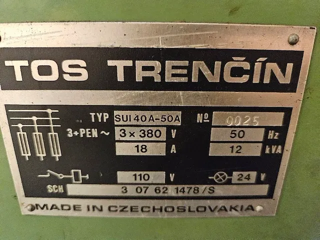 Tos - sui 50a 2000 - universele draaibank - afbeelding 15 van  16
