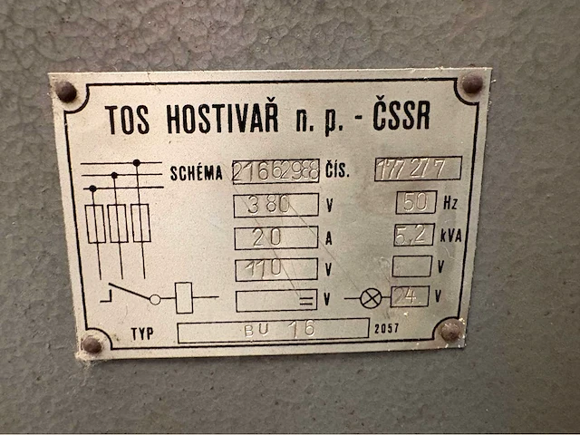 Tos hostivar bu16 rondslijpmachine - afbeelding 15 van  32