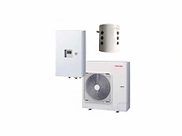 Toshiba - r32 estia - hwt-801hw-e / hwt-1101xwhm3w-e / bu80/0 - lucht-water warmtepomp set