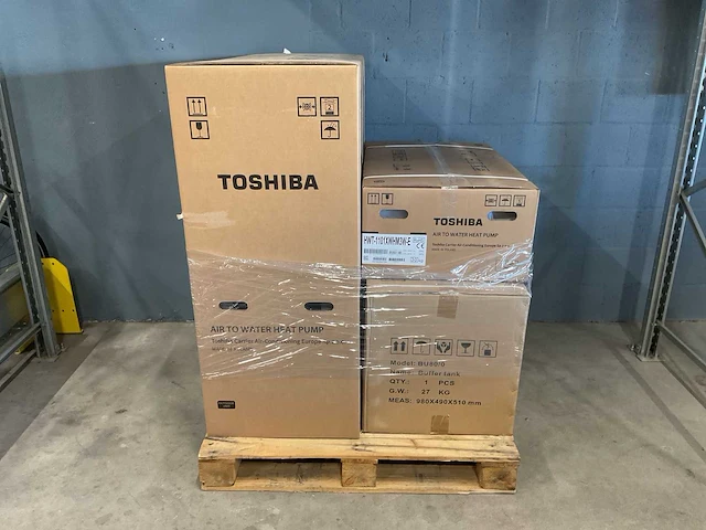 Toshiba - r32 estia - hwt-801hw-e / hwt-1101xwhm3w-e / bu80/0 - lucht-water warmtepomp set - afbeelding 5 van  8