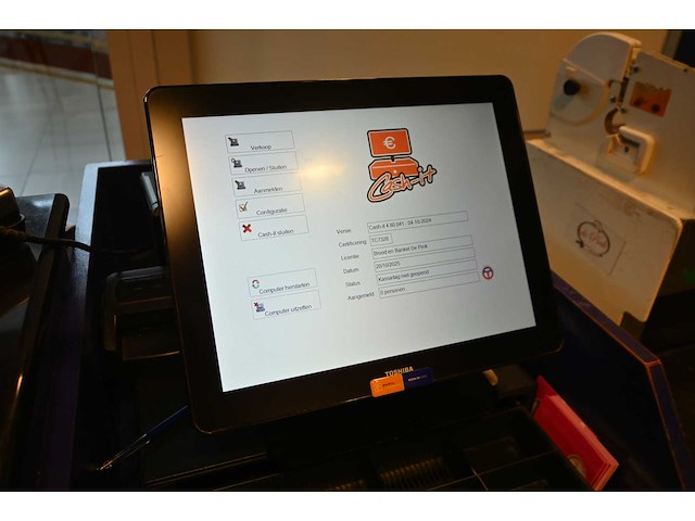 Toshiba 6200-fc8225 cash it 4.80 touchscreen kassa systeem met bonnenprinter en geldtester - afbeelding 2 van  5