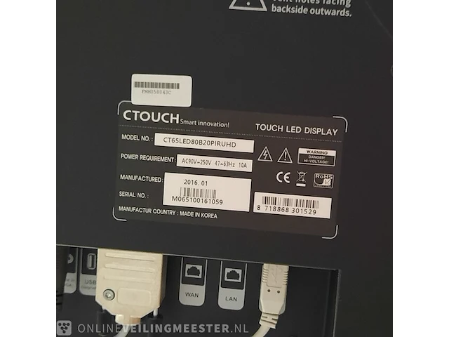Touch screen monitor op verrijdbare standaard ctouch, ct65led80b20piruhd - afbeelding 3 van  13