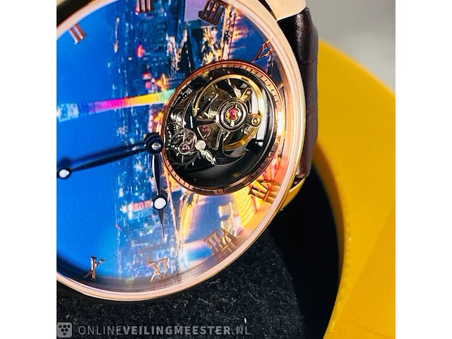 Tourbillon horloge - louis baoji - 21600 hz/hr - afbeelding 6 van  8