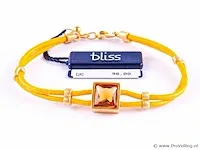 Touwarmband met zilver en diamantje - afbeelding 2 van  3