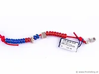 Touwarmband met zilveren bedeltjes - afbeelding 3 van  3