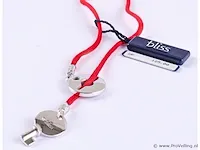 Touwarmband met zilveren sluiting en diamantje - afbeelding 3 van  4