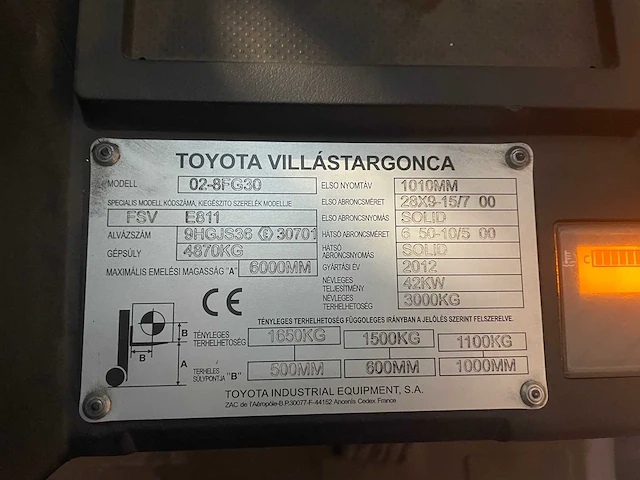 Toyota - 02-8fg30 - vorkheftruck - 2012 - afbeelding 9 van  19