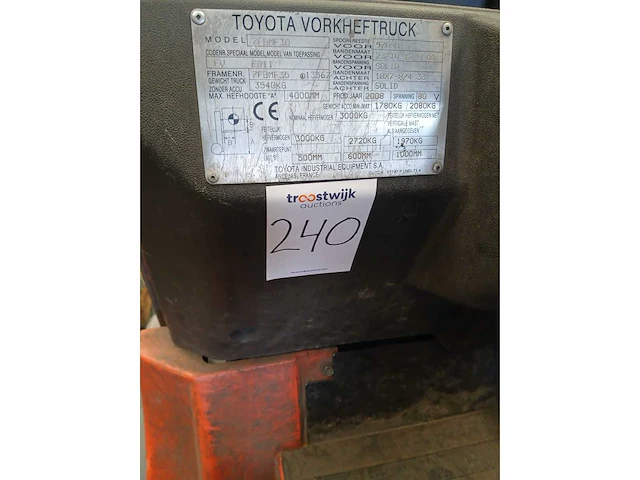 Toyota - 2008 - 7fbmf30 - vorkheftruck - afbeelding 3 van  11