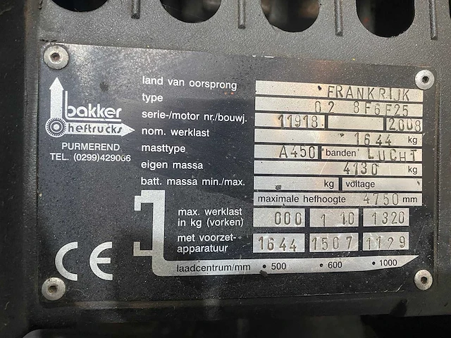 Toyota - 2008 - 8fgf25 - vorkheftruck - afbeelding 6 van  14