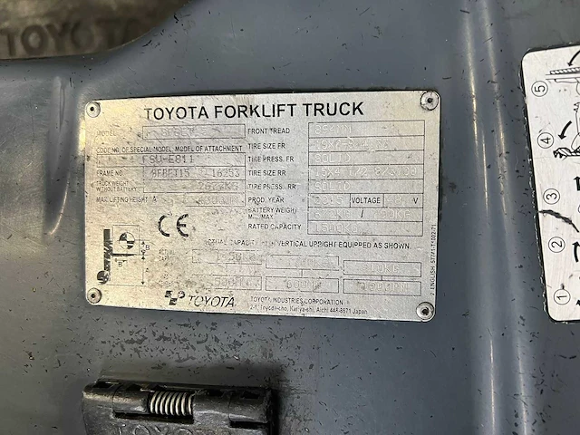 Toyota - 2015 - 8fbet15 - vorkheftruck - afbeelding 6 van  7