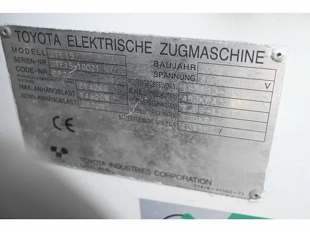 Toyota - 2te15 - industriële trekker - 2008 - afbeelding 13 van  14