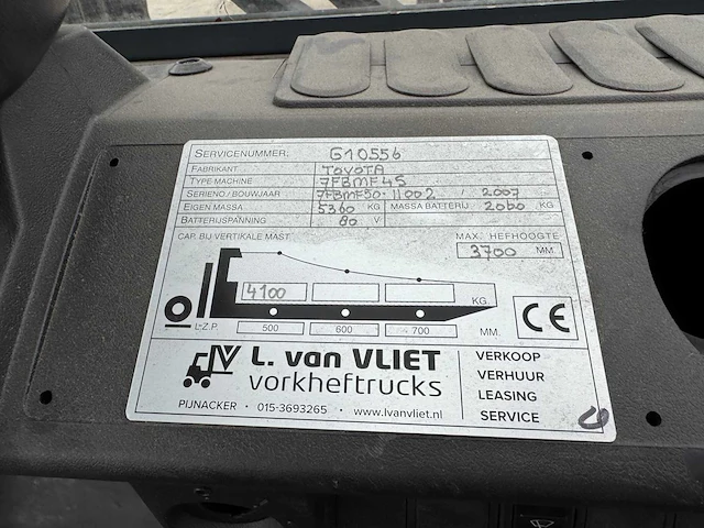 Toyota 7fbmf45 vorkheftruck elektrisch - afbeelding 24 van  35