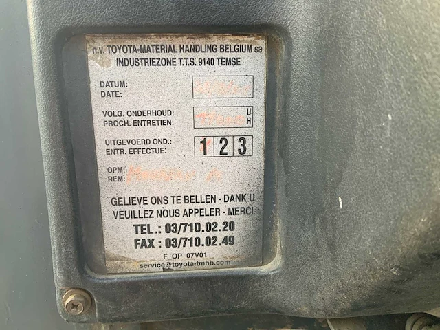Toyota fbmf25 vorkheftruck - afbeelding 21 van  28