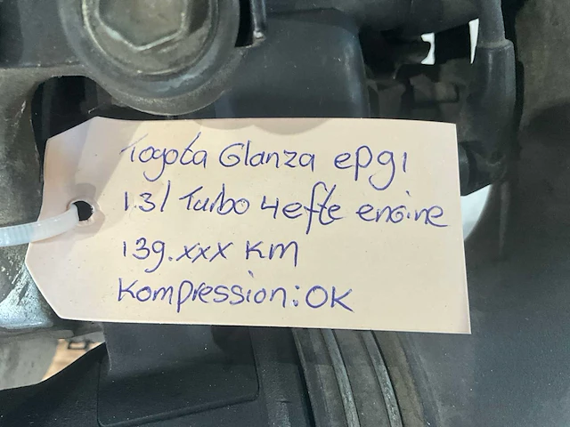 Toyota glanza ep91 1.3l turbo 4efte automotor - afbeelding 5 van  5