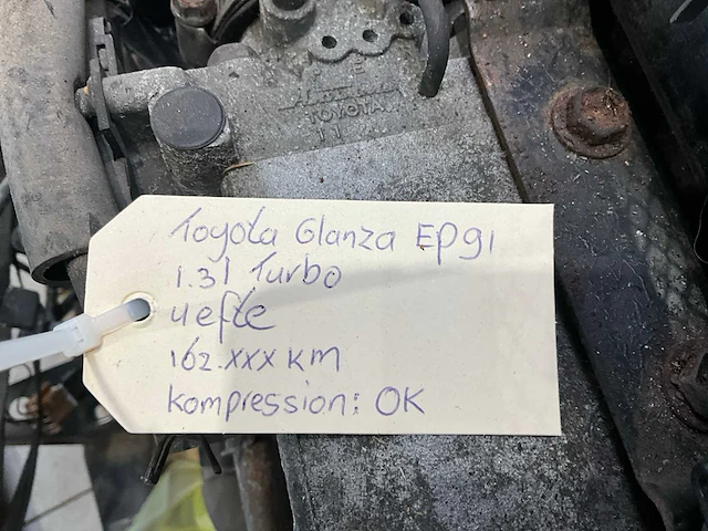 Toyota glanza ep91 4efte motorset - afbeelding 8 van  9