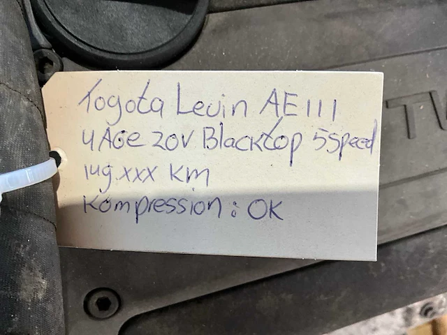 Toyota levin ae111 4age 20v blacktop motorset - afbeelding 5 van  6