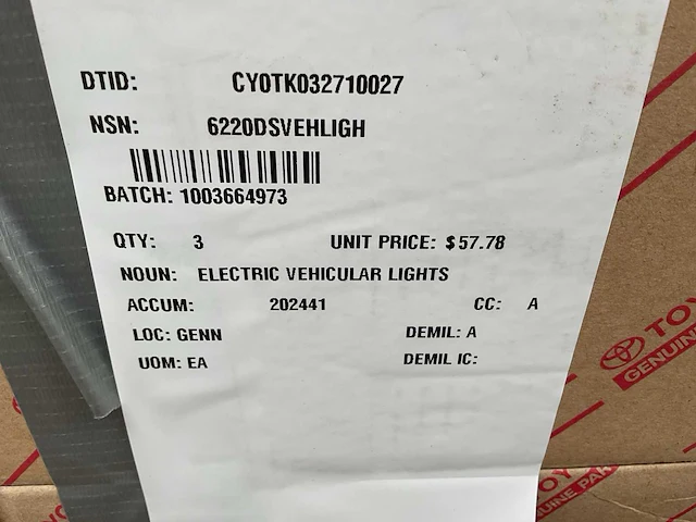 Toyota lightunit (3x) - afbeelding 6 van  6