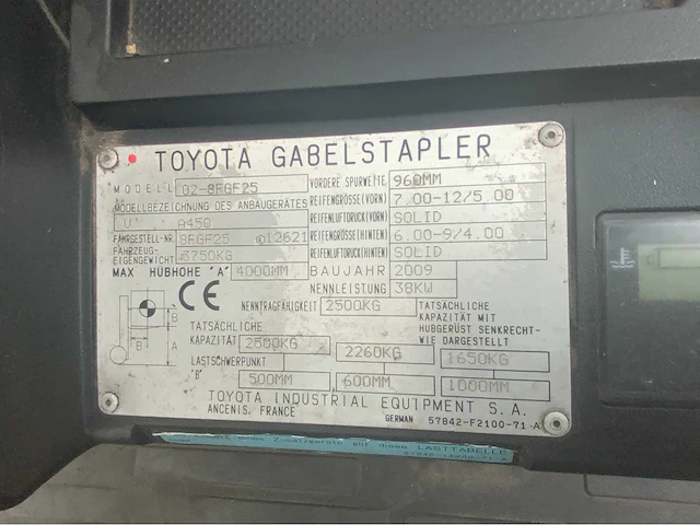 Toyota tonero sas 25 02-8fgf25 vorkheftruck - afbeelding 19 van  26